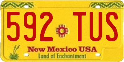 NM license plate 592TUS