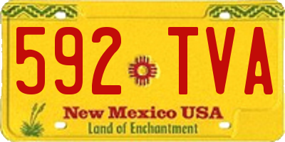 NM license plate 592TVA