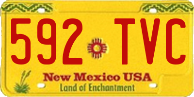 NM license plate 592TVC