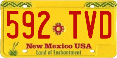 NM license plate 592TVD