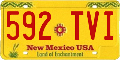 NM license plate 592TVI