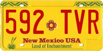 NM license plate 592TVR
