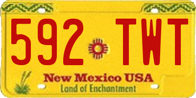 NM license plate 592TWT