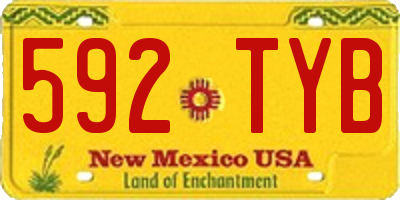 NM license plate 592TYB