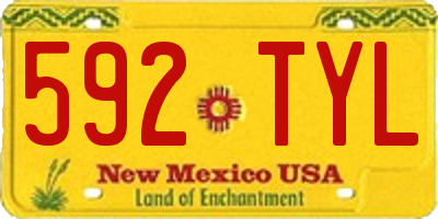 NM license plate 592TYL