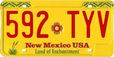 NM license plate 592TYV