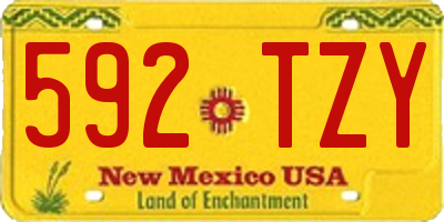 NM license plate 592TZY