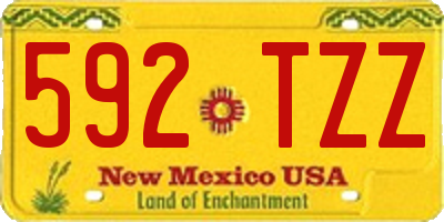 NM license plate 592TZZ