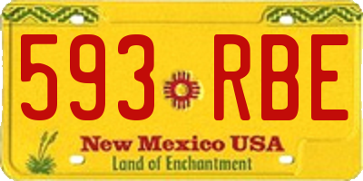 NM license plate 593RBE