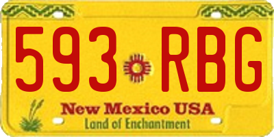 NM license plate 593RBG