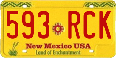 NM license plate 593RCK