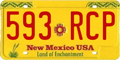 NM license plate 593RCP