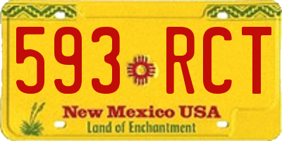 NM license plate 593RCT