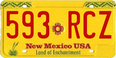 NM license plate 593RCZ