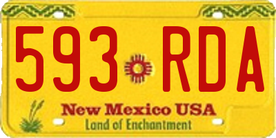 NM license plate 593RDA