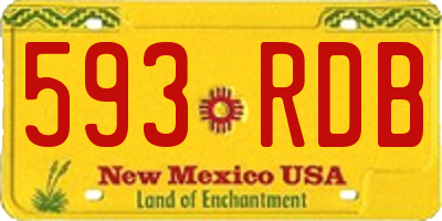 NM license plate 593RDB