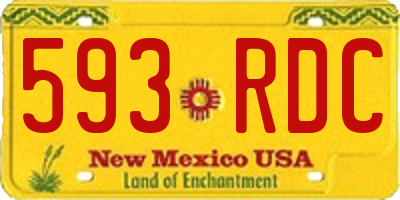 NM license plate 593RDC
