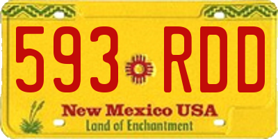 NM license plate 593RDD