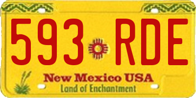 NM license plate 593RDE