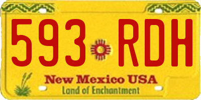 NM license plate 593RDH