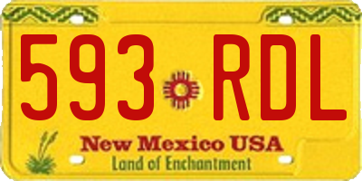 NM license plate 593RDL