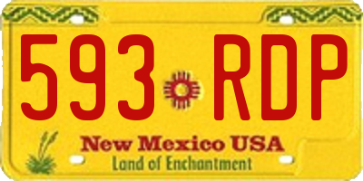 NM license plate 593RDP