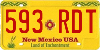 NM license plate 593RDT