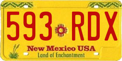 NM license plate 593RDX
