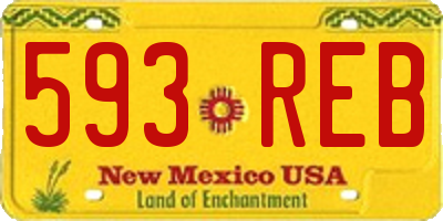 NM license plate 593REB