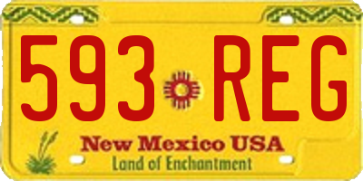 NM license plate 593REG