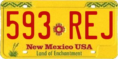 NM license plate 593REJ