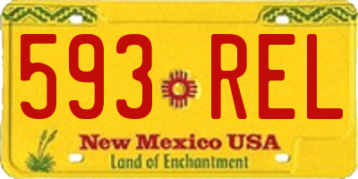 NM license plate 593REL