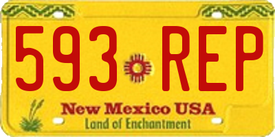 NM license plate 593REP