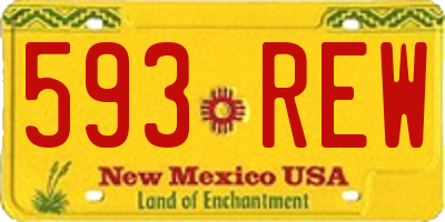 NM license plate 593REW