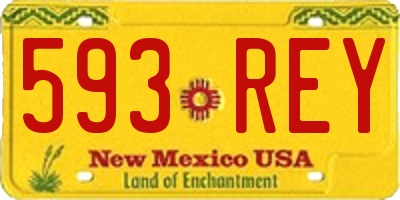 NM license plate 593REY