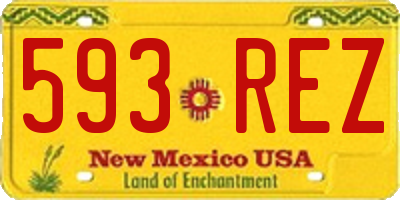 NM license plate 593REZ