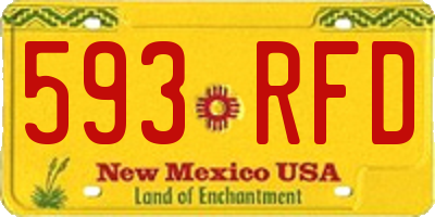 NM license plate 593RFD