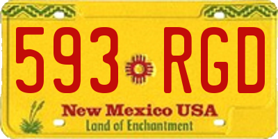 NM license plate 593RGD