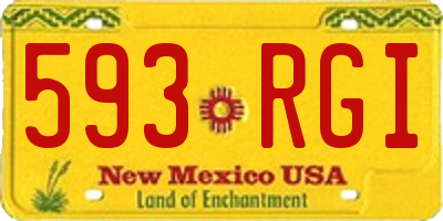 NM license plate 593RGI