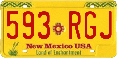 NM license plate 593RGJ