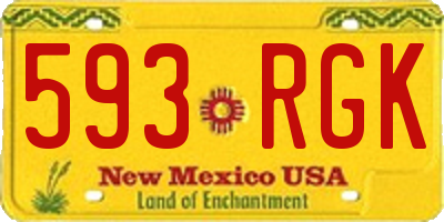 NM license plate 593RGK