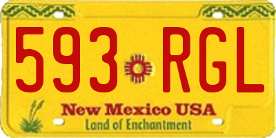 NM license plate 593RGL