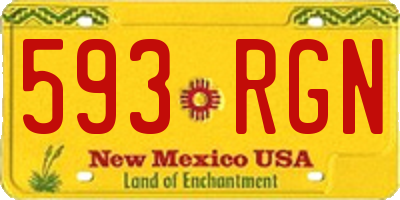 NM license plate 593RGN
