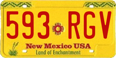 NM license plate 593RGV