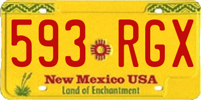 NM license plate 593RGX
