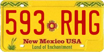 NM license plate 593RHG