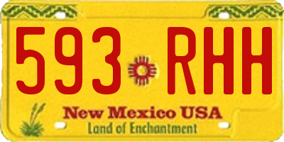 NM license plate 593RHH