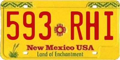 NM license plate 593RHI