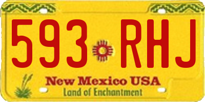 NM license plate 593RHJ