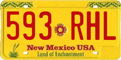 NM license plate 593RHL